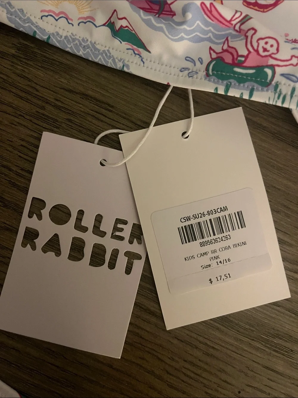 NWT Roller Rabbit Camp RR Cora Bikini size 14/16